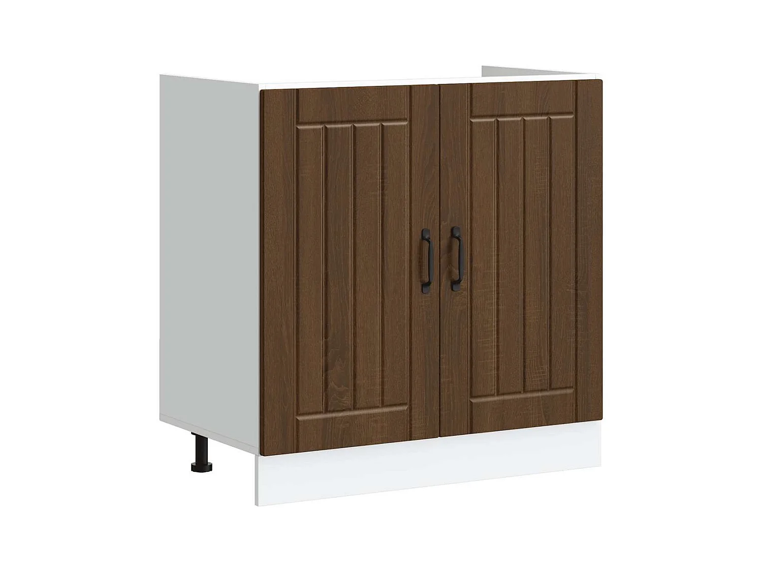 Mobile Base Lavello Lucca Rovere Marrone in Legno Multistrato