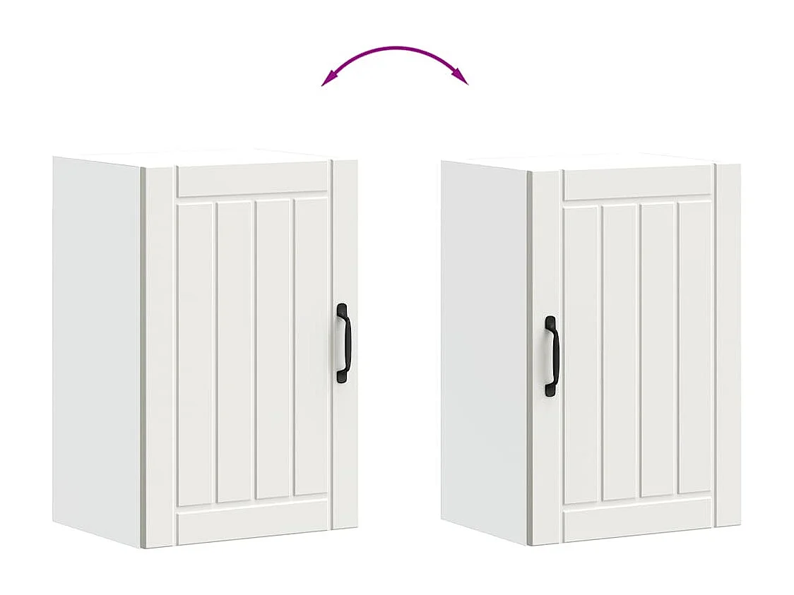 Armoire murale de cuisine Lucca blanc bois d'ingénierie