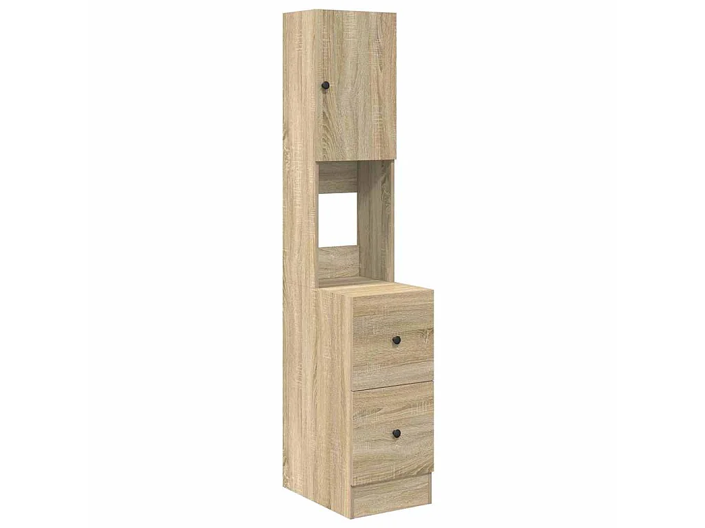 Keukenkast met lade Beige 35 x 50 x 180 cm Bewerkt hout