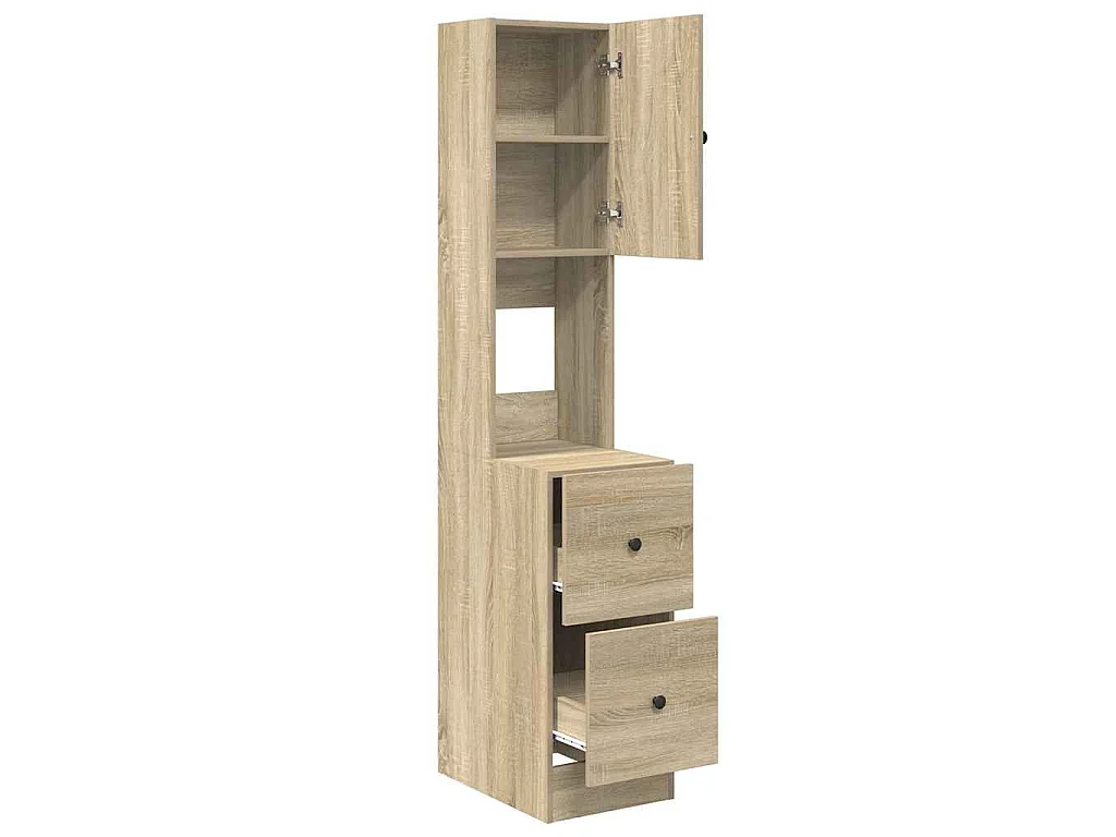 Keukenkast met lade Beige 35 x 50 x 180 cm Bewerkt hout
