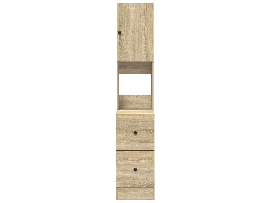 Keukenkast met lade Beige 35 x 50 x 180 cm Bewerkt hout
