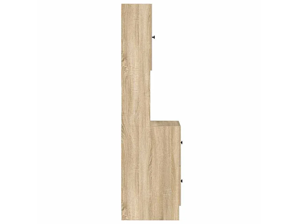 Keukenkast met lade Beige 35 x 50 x 180 cm Bewerkt hout