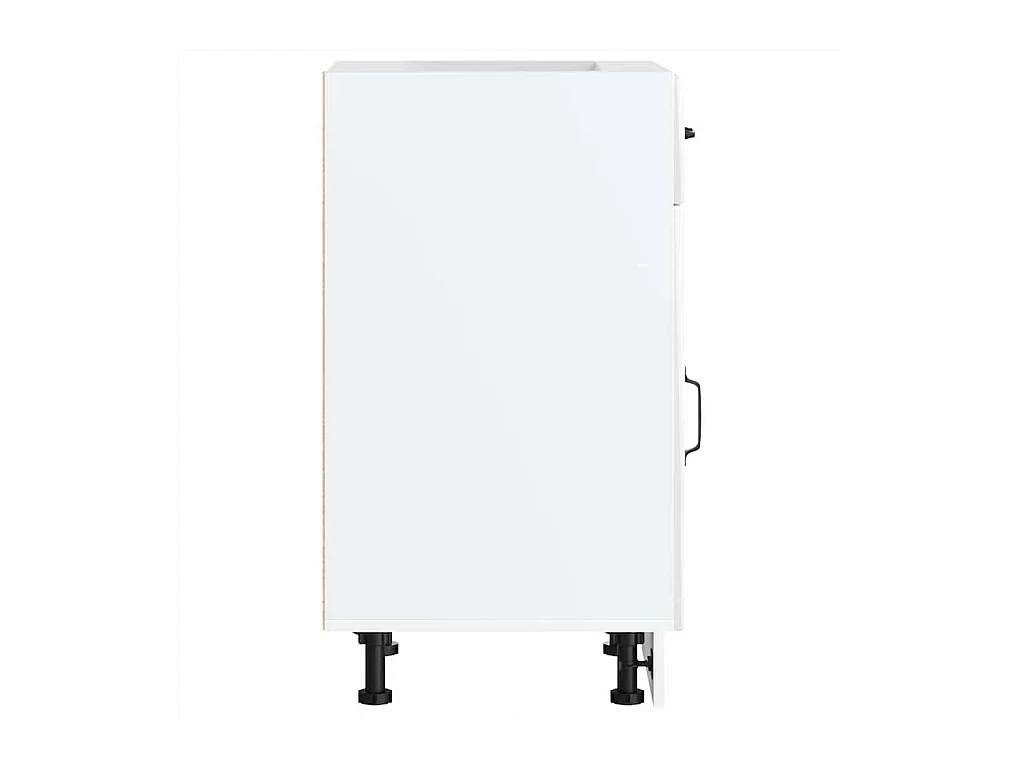 Armoire de cuisine Lucca blanc brillant bois ingénierie