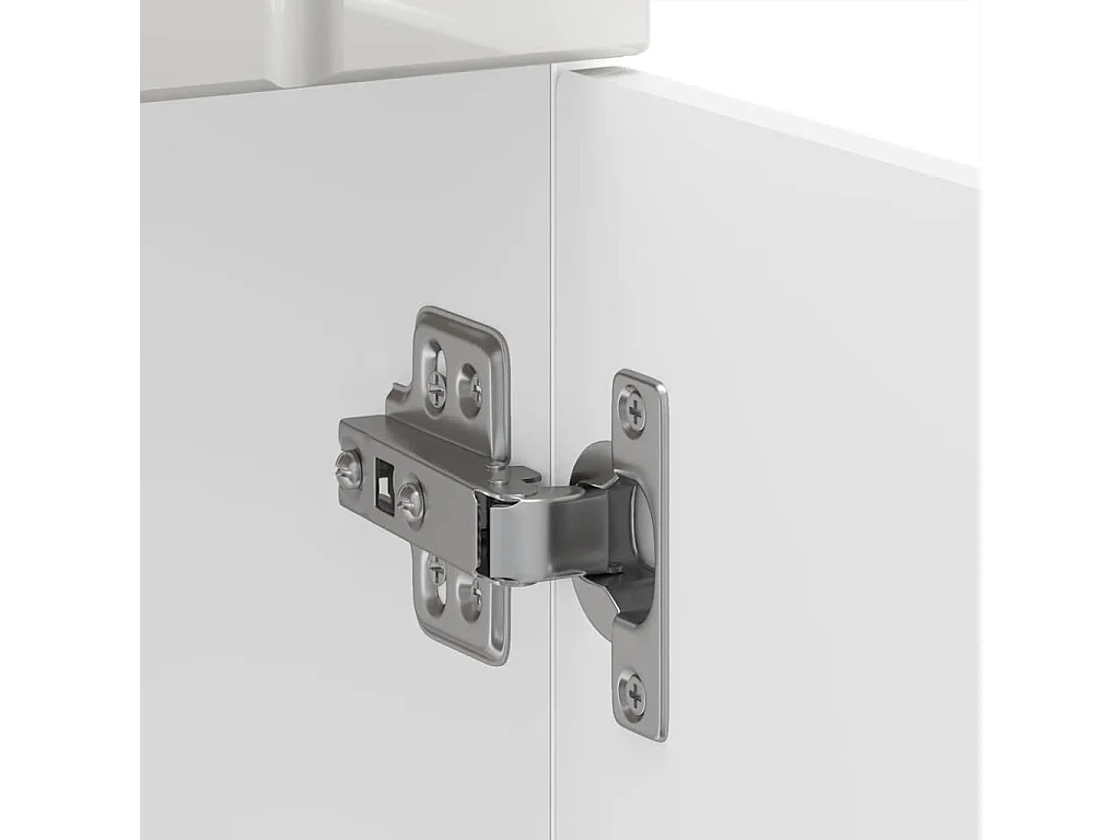 Armoire de cuisine Lucca blanc brillant bois ingénierie