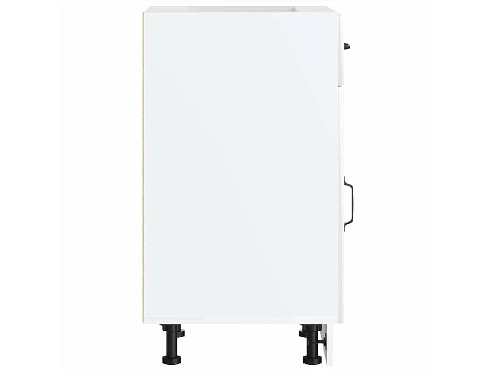 Armoire de cuisine Lucca blanc brillant bois ingénierie