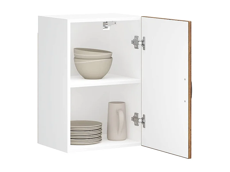 Keukenwandkast Lucca bewerkt hout oud houtkleurig