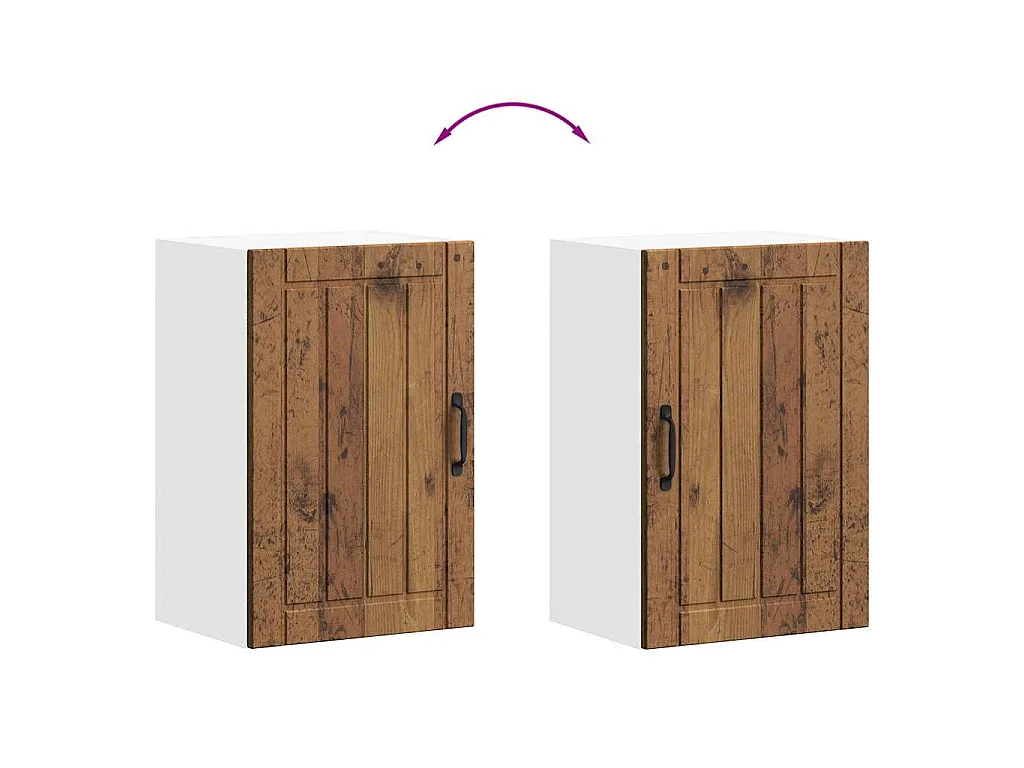 Armario de pared de cocina Lucca madera vieja