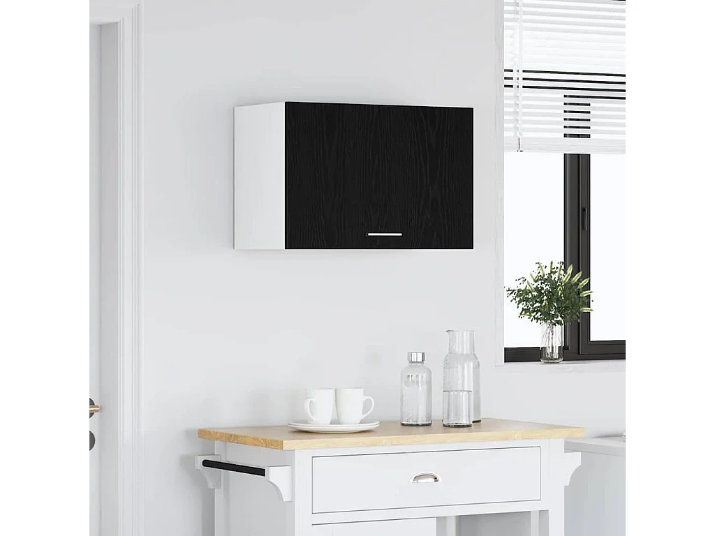 Armoire suspendue Montage mural Lyon Chêne noir 60 x 31 x 40 cm