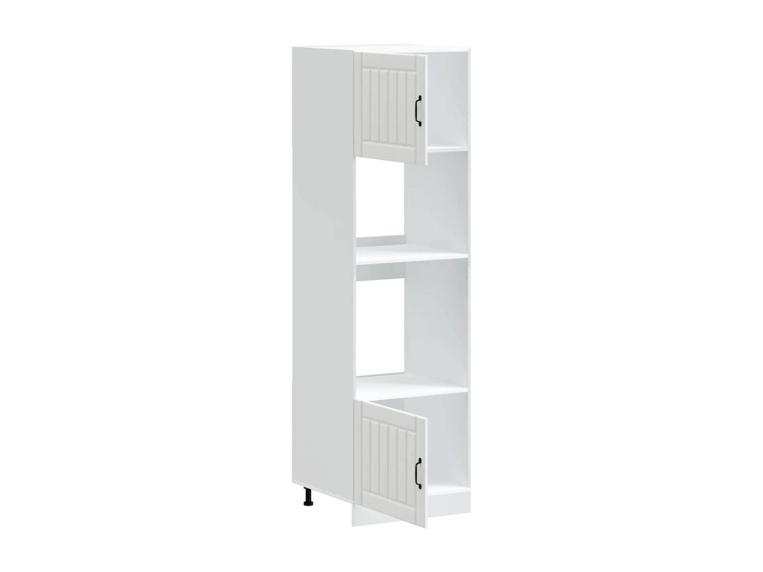 Armoires de four 2 pièces "Lucca" Bois d'ingénierie blanc