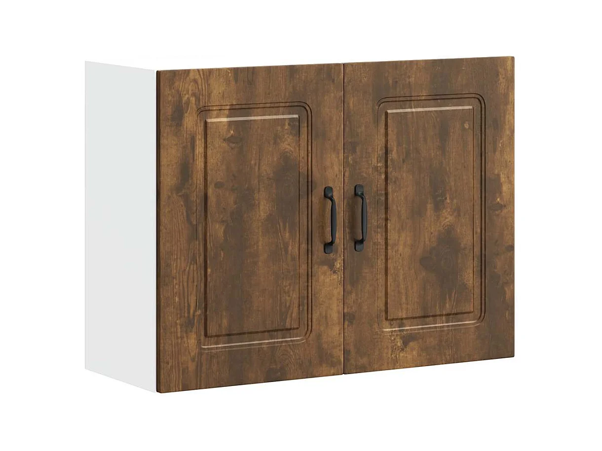 Keukenwandkast Kalmar bewerkt hout gerookt eikenkleurig