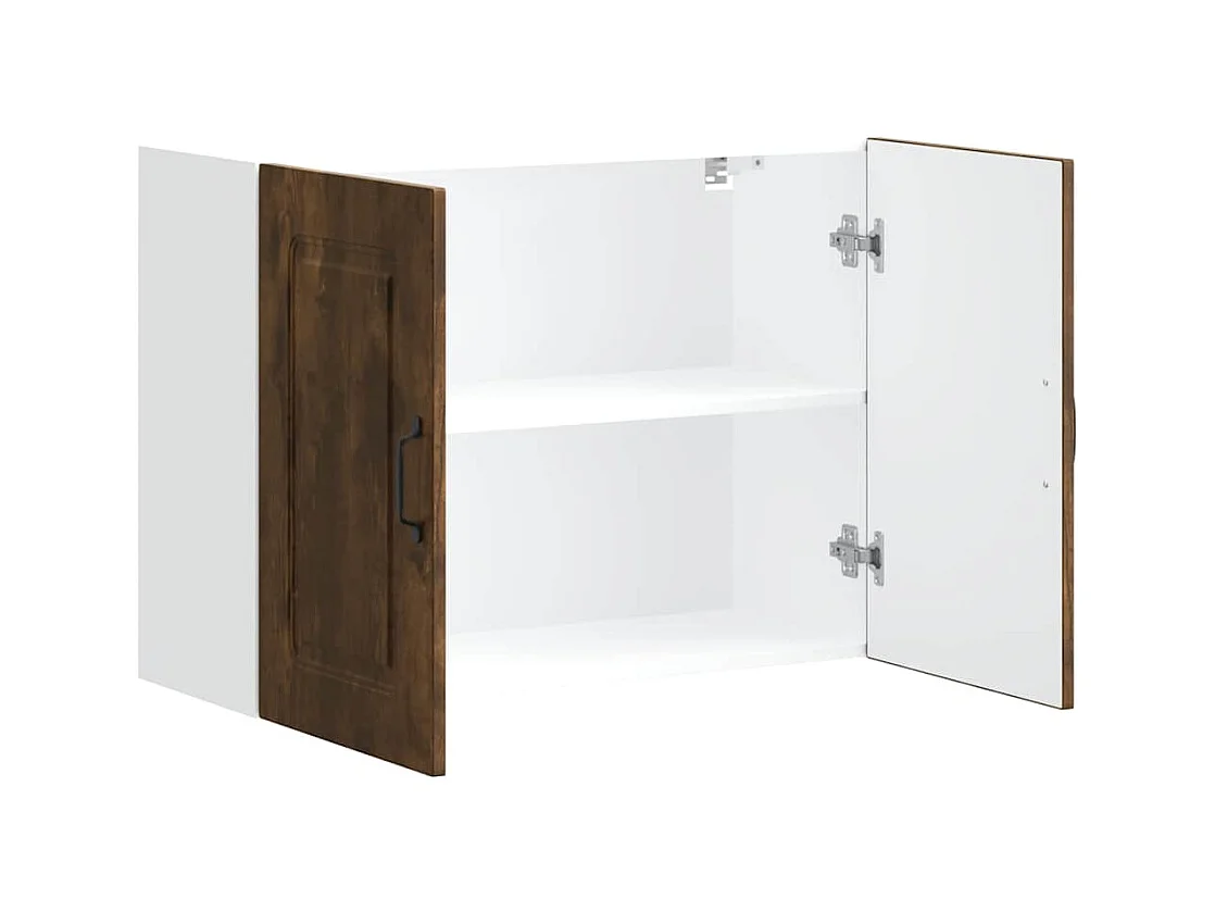 Keukenwandkast Kalmar bewerkt hout gerookt eikenkleurig