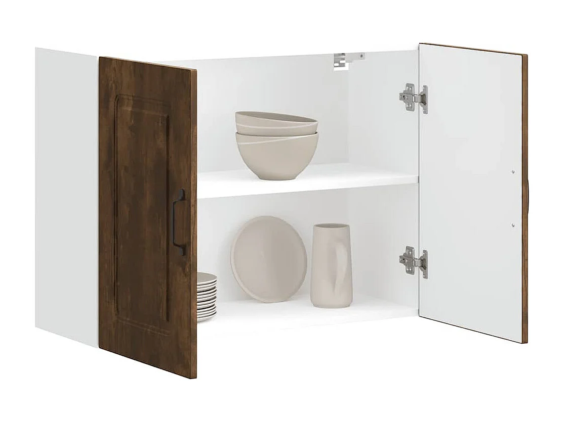 Armoire murale de cuisine Kalmar chêne fumé bois d'ingénierie