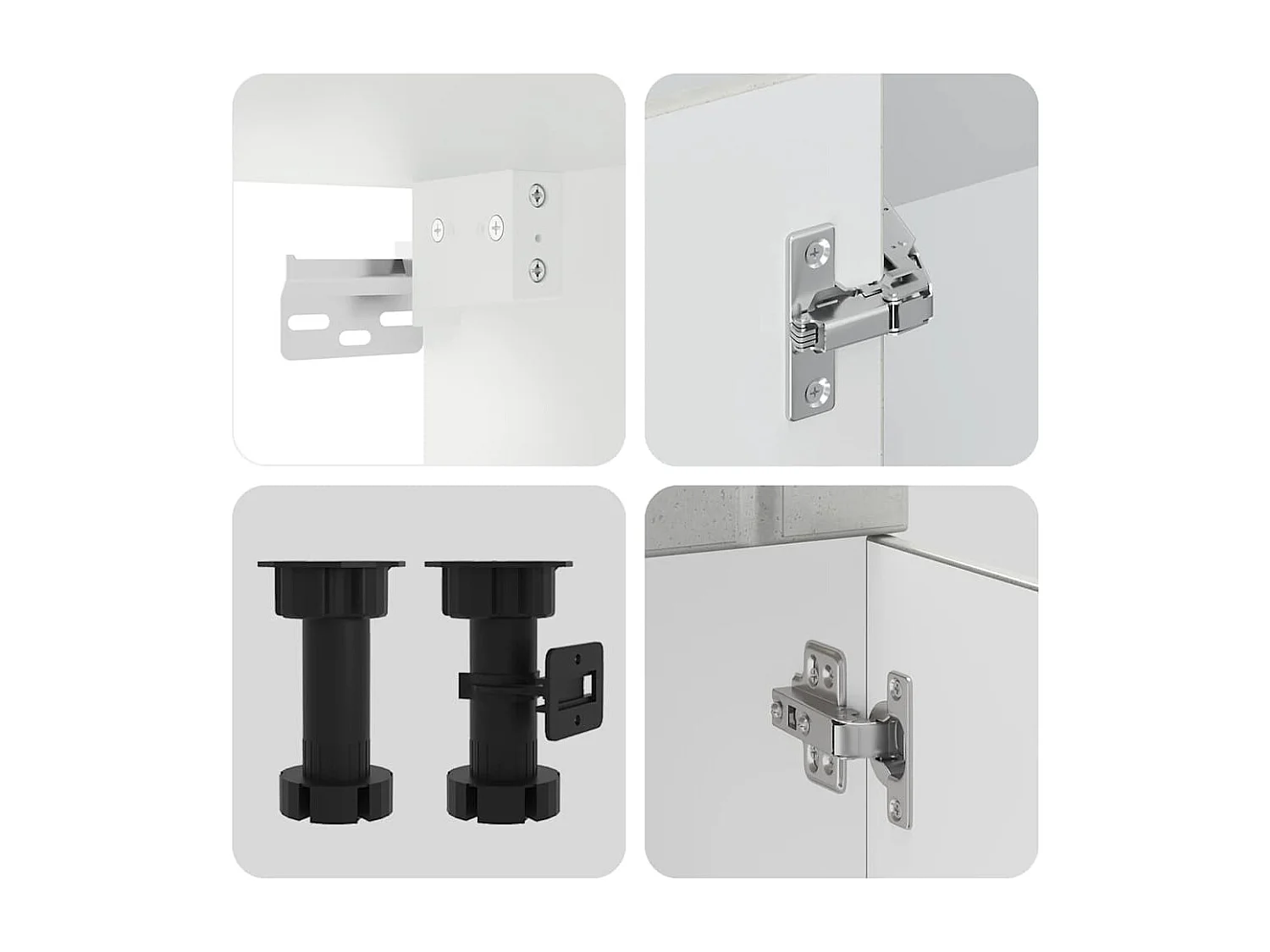 Set Mobili da Cucina 11 pz Lucca Grigio Cemento in Truciolato