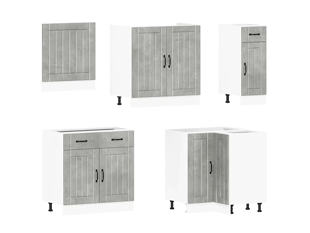 Ensemble d'armoires de cuisine 11 pcs Lucca bois d'ingénierie