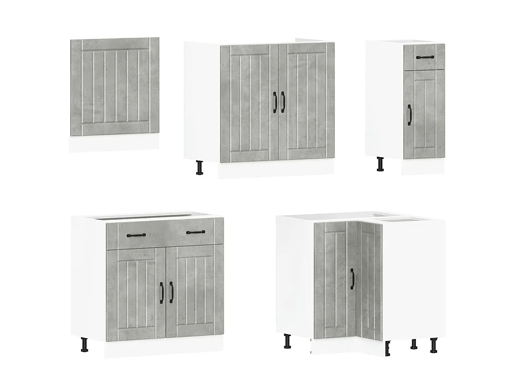 Ensemble d'armoires de cuisine 11 pcs Lucca bois d'ingénierie