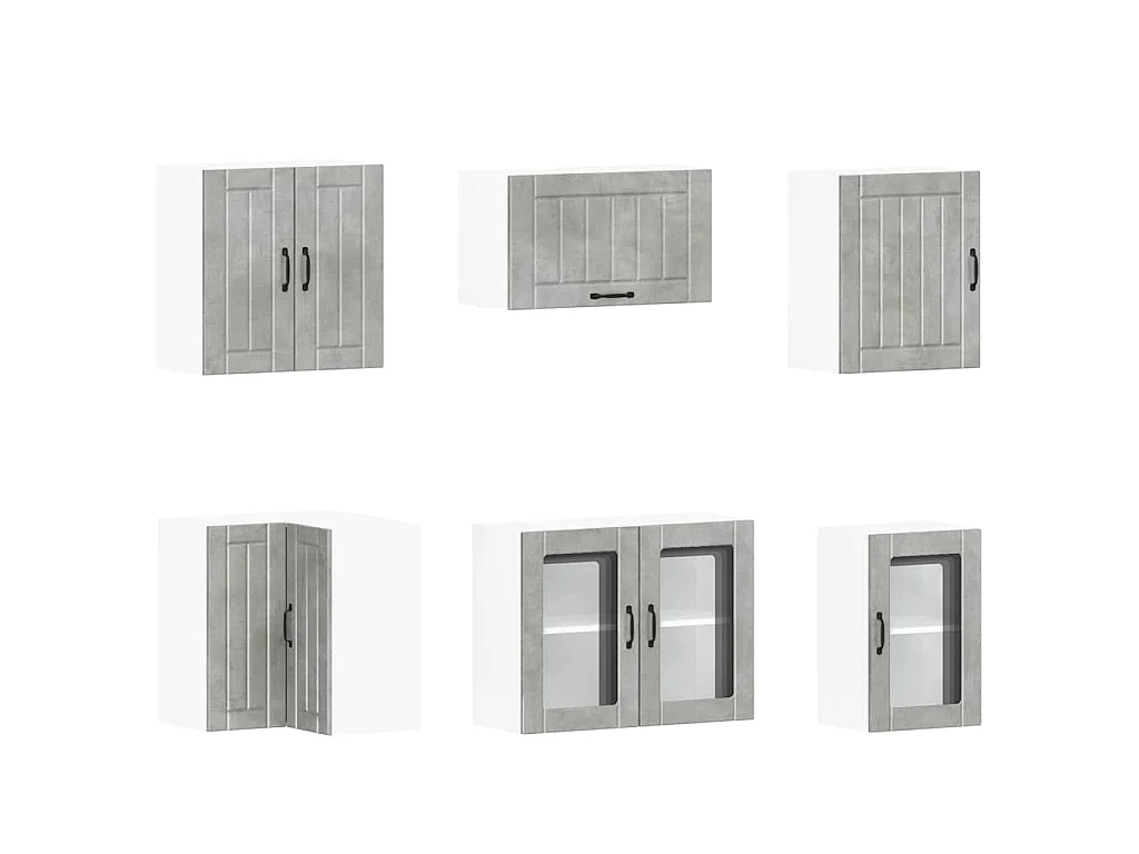 Ensemble d'armoires de cuisine 11 pcs Lucca bois d'ingénierie