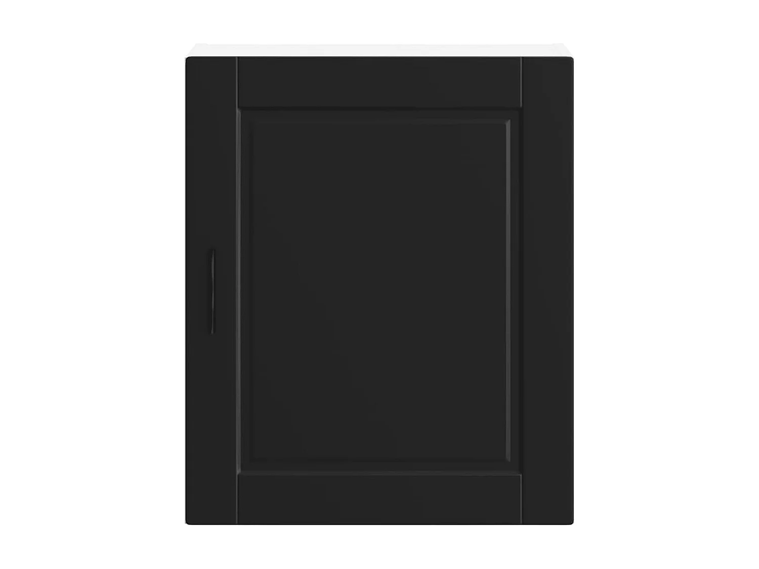 Armoire murale de cuisine Porto noir bois d'ingénierie