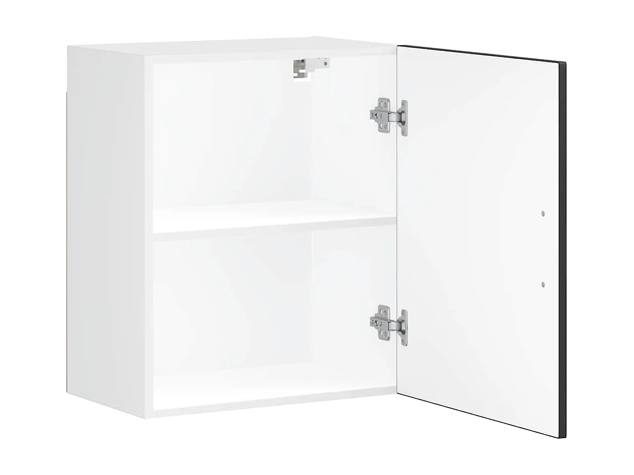 Armoire murale de cuisine Porto noir bois d'ingénierie