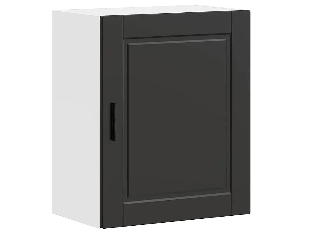 Armoire murale de cuisine Porto noir bois d'ingénierie