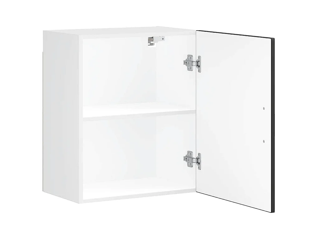 Armoire murale de cuisine Porto noir bois d'ingénierie