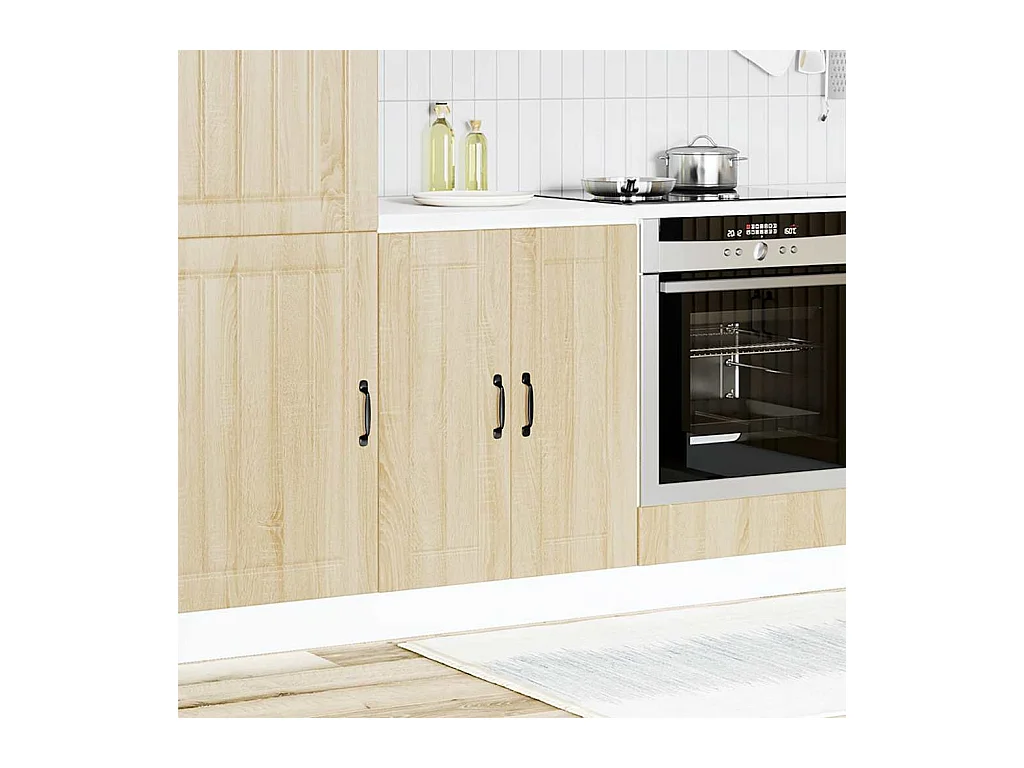 Spoelbakonderkast Lucca bewerkt hout sonoma eikenkleurig