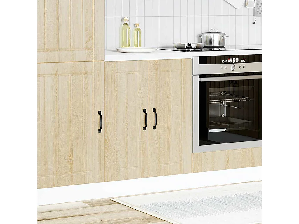 Meuble de base de lavabo Lucca chêne sonoma bois d'ingénierie