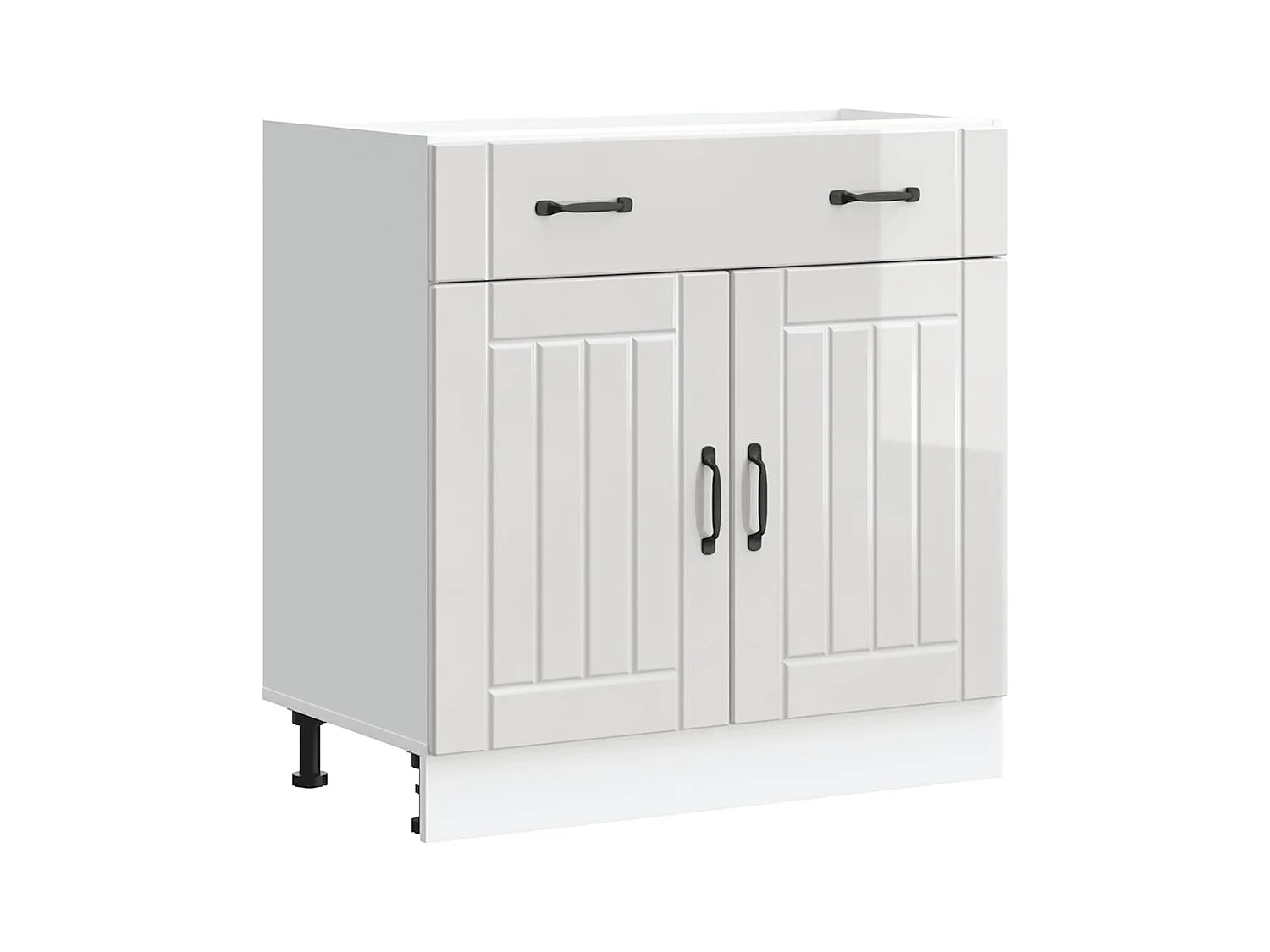 Base da Cucina Lucca Bianco Lucido in Legno Multistrato