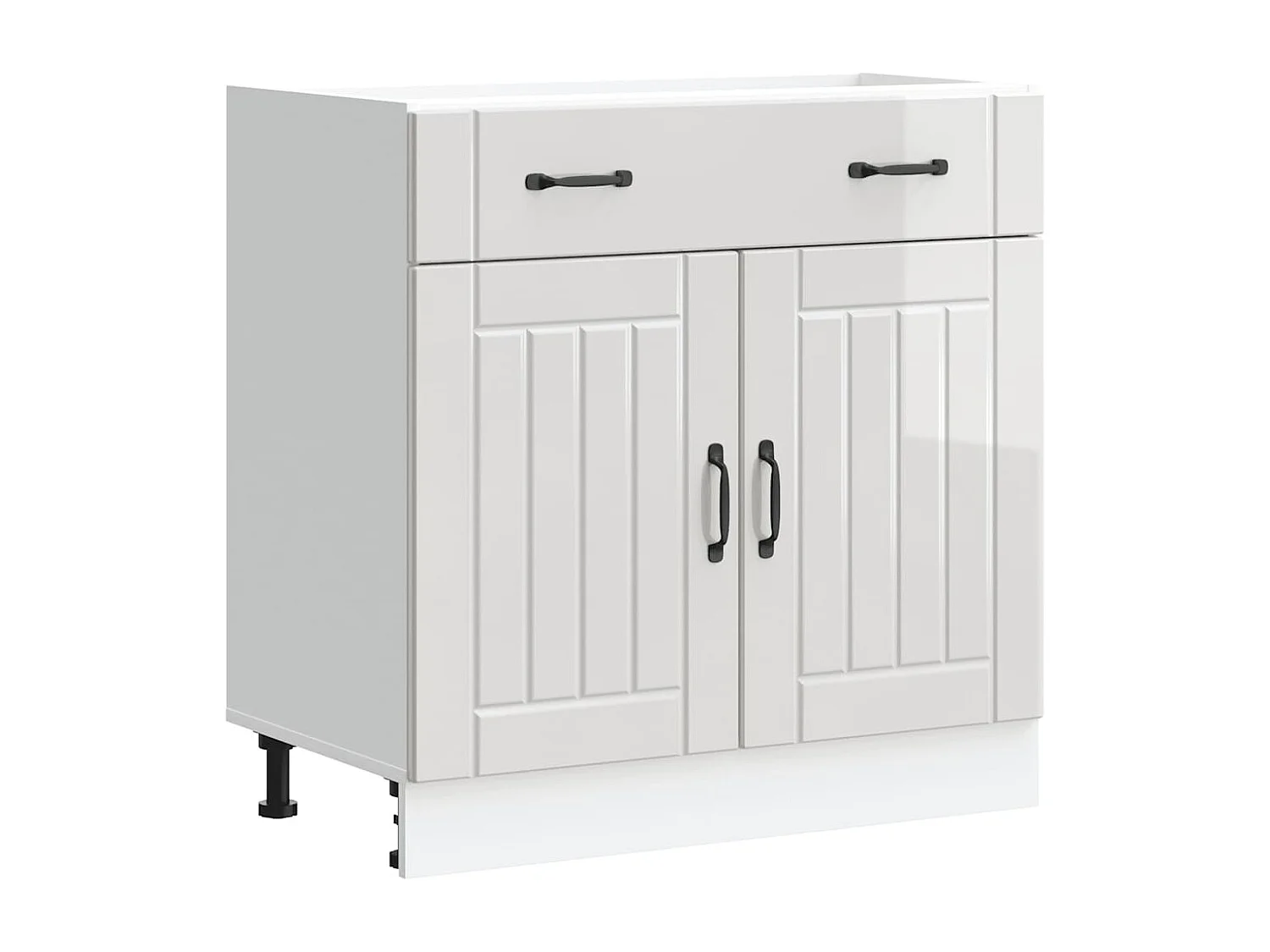 Base da Cucina Lucca Bianco Lucido in Legno Multistrato