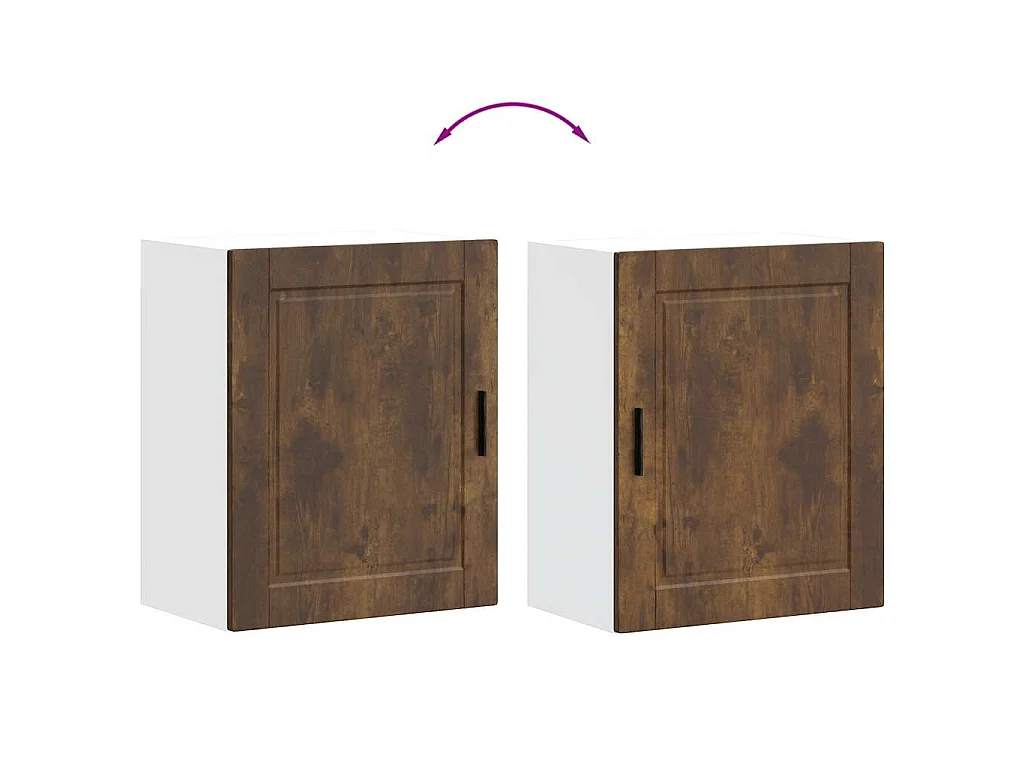 Armários parede cozinha 2 pcs Porto madeira de carvalho fumado