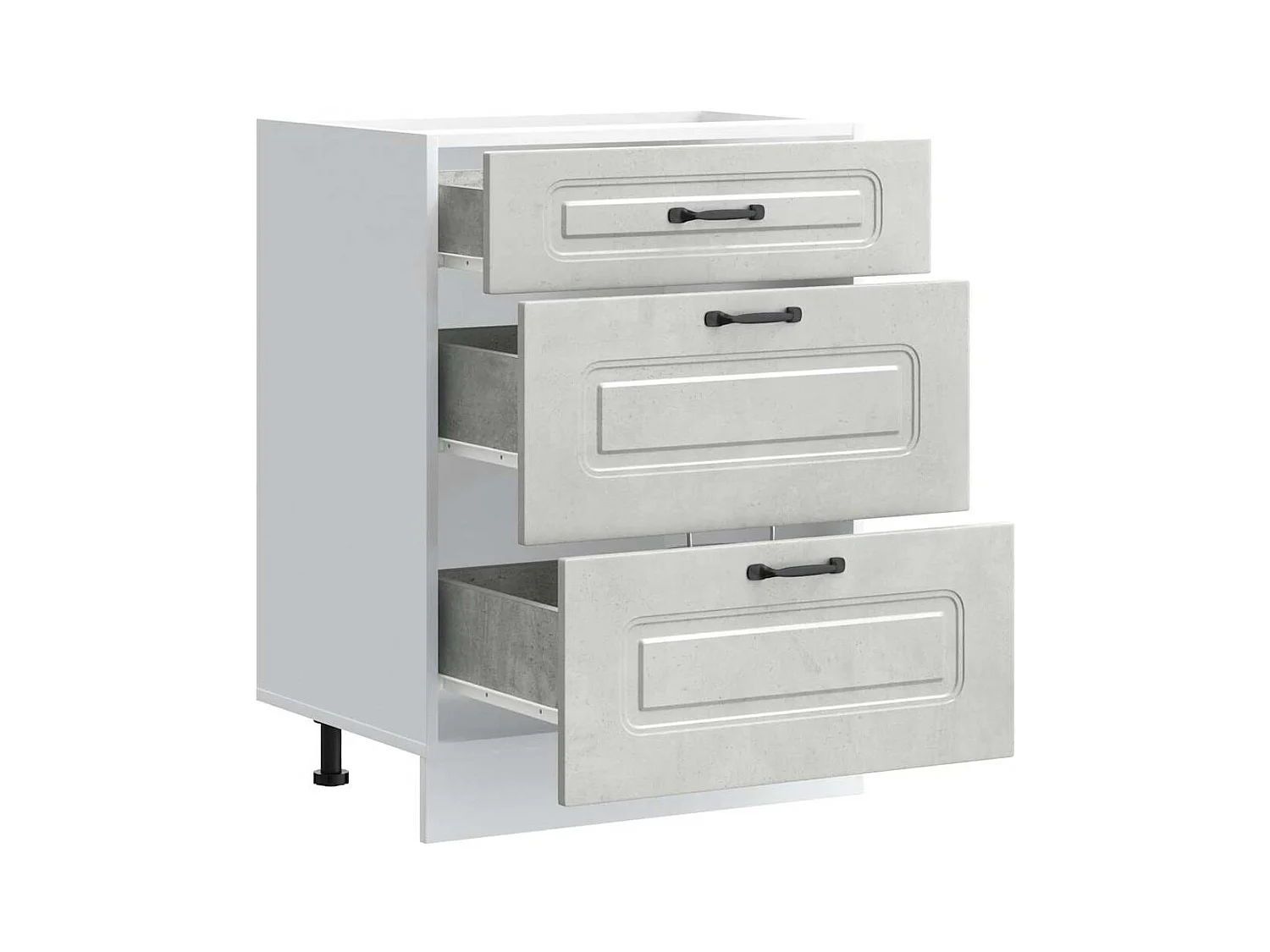 Küchenunterschrank Kalmar Betongrau Holzwerkstoff