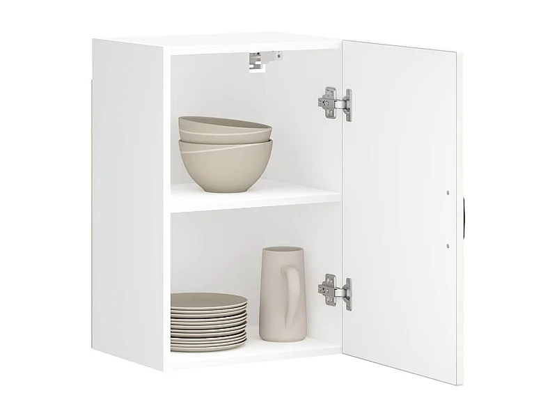 Keukenwandkast Lucca bewerkt hout hoogglans wit