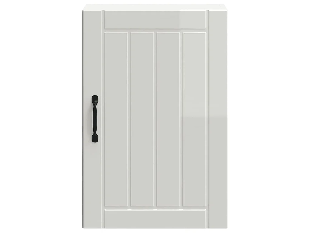 Armoire murale de cuisine Lucca blanc brillant bois ingénierie