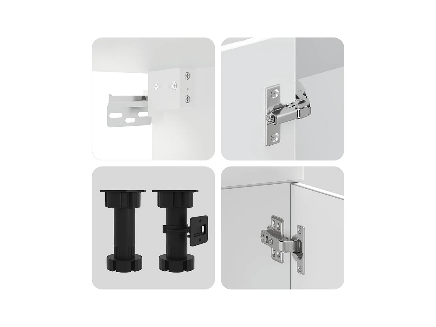 8-delige Keukenkastenset Kalmar bewerkt hout wit