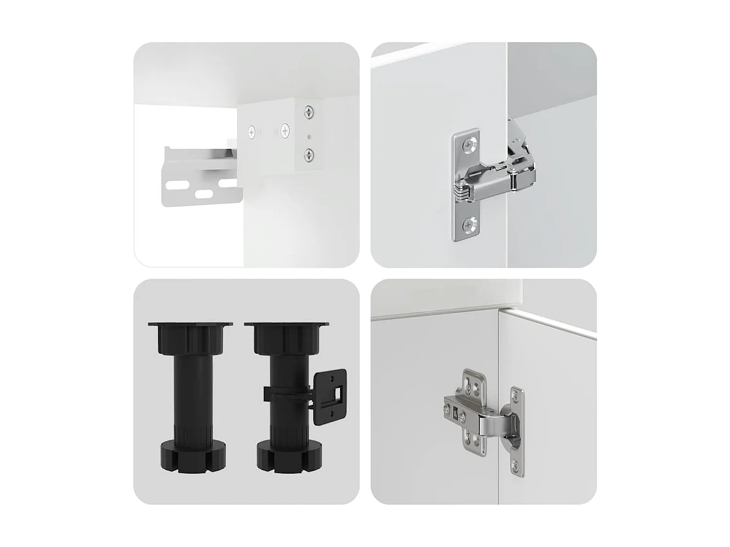 Ensemble d'armoires cuisine 8pcs Kalmar blanc bois d'ingénierie