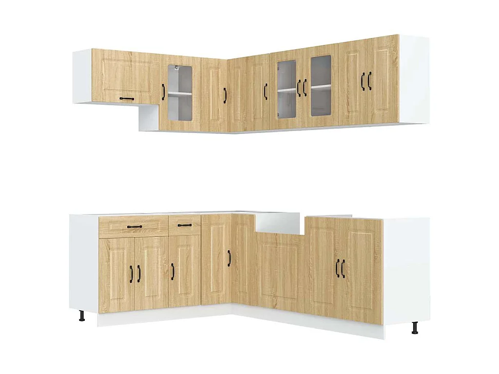 Set Mobili da Cucina 11 pz Kalmar Rovere Sonoma in Truciolato