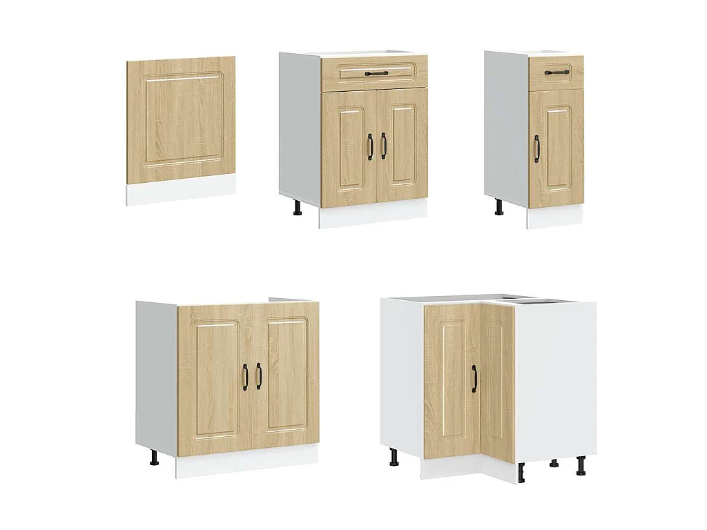 Set Mobili da Cucina 11 pz Kalmar Rovere Sonoma in Truciolato
