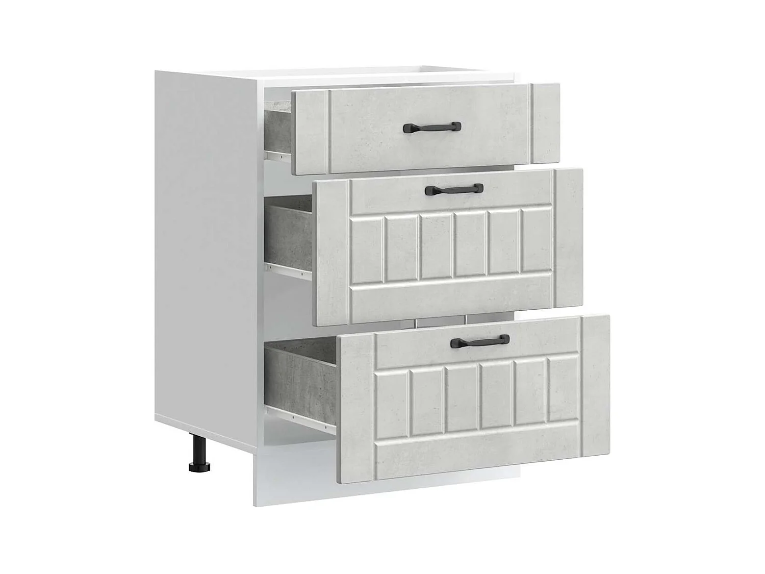 Küchen-Unterschrank Lucca Betongrau Holzwerkstoff