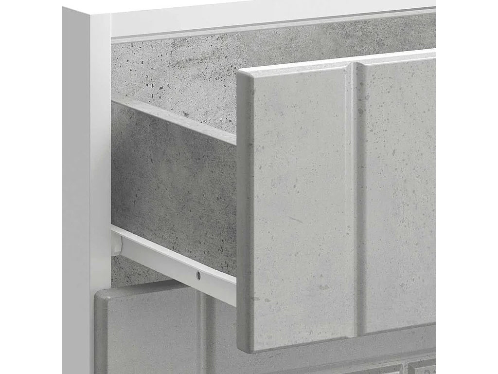 Armoire de cuisine Lucca gris béton bois ingénierie