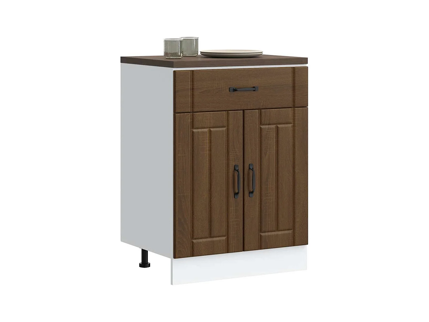 Armoire de cuisine Lucca chêne marron bois ingénierie