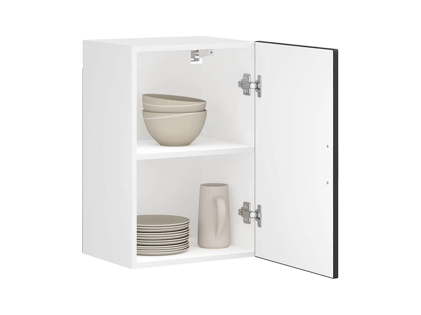 Armoire murale de cuisine Porto noir bois d'ingénierie