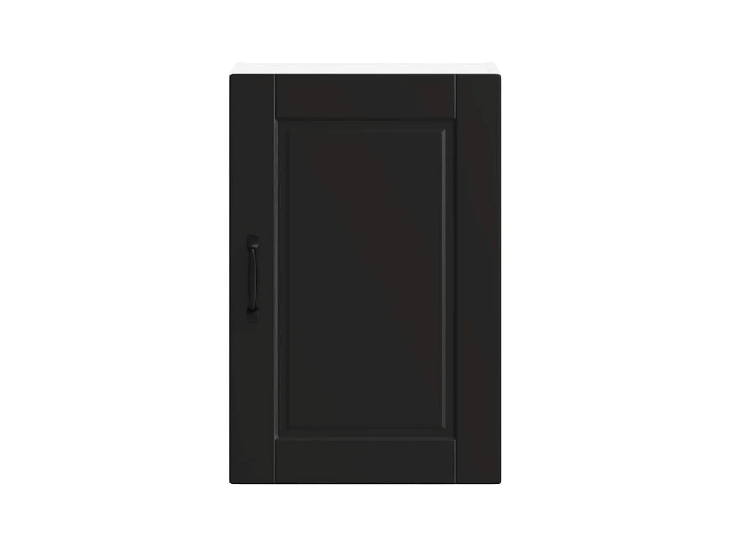 Armoire murale de cuisine Porto noir bois d'ingénierie