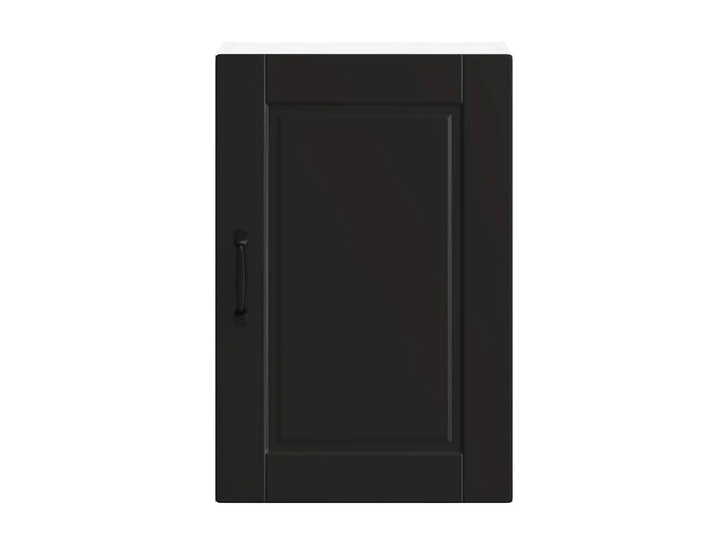 Armoire murale de cuisine Porto noir bois d'ingénierie