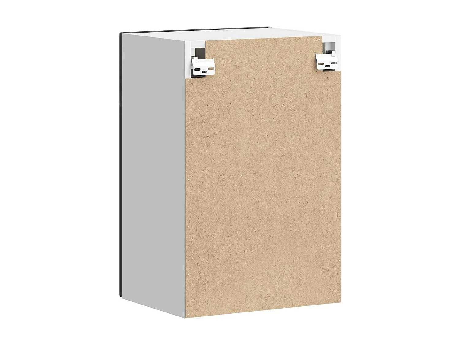 Armoire murale de cuisine Porto noir bois d'ingénierie