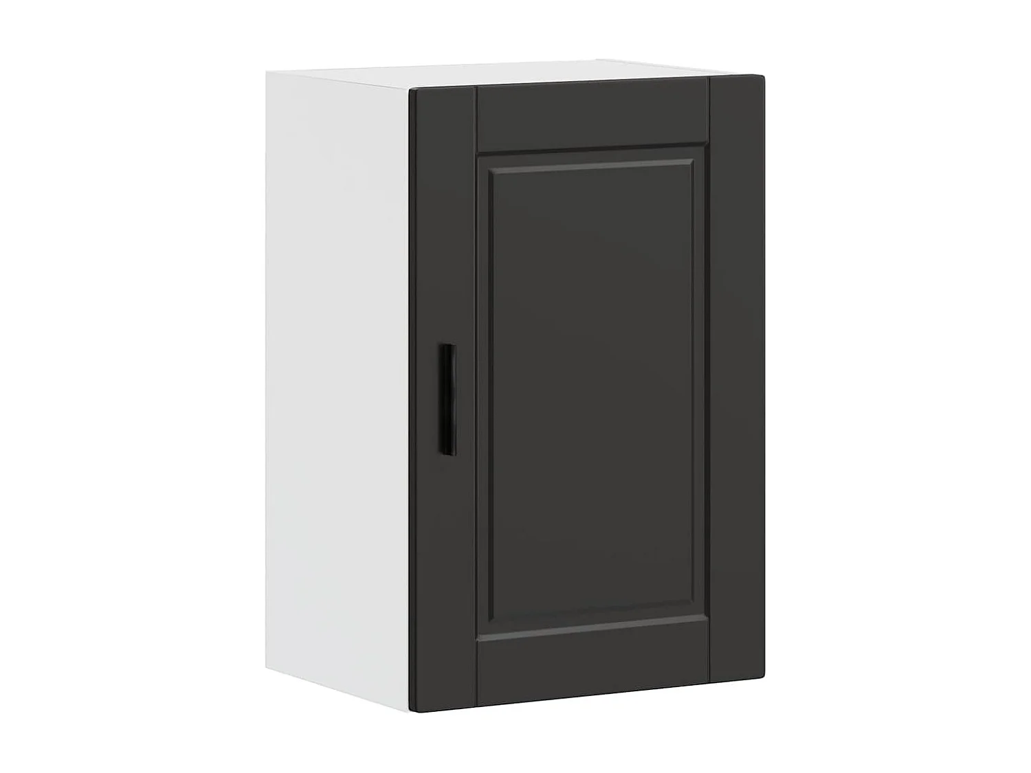 Armoire murale de cuisine Porto noir bois d'ingénierie