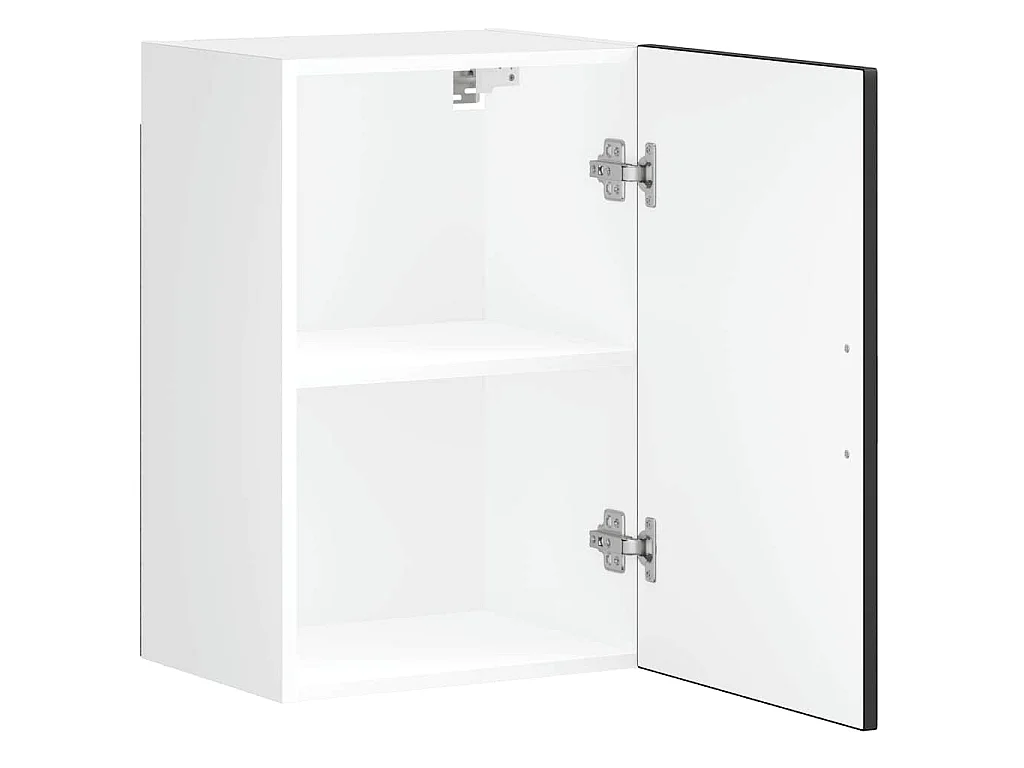 Armoire murale de cuisine Porto noir bois d'ingénierie