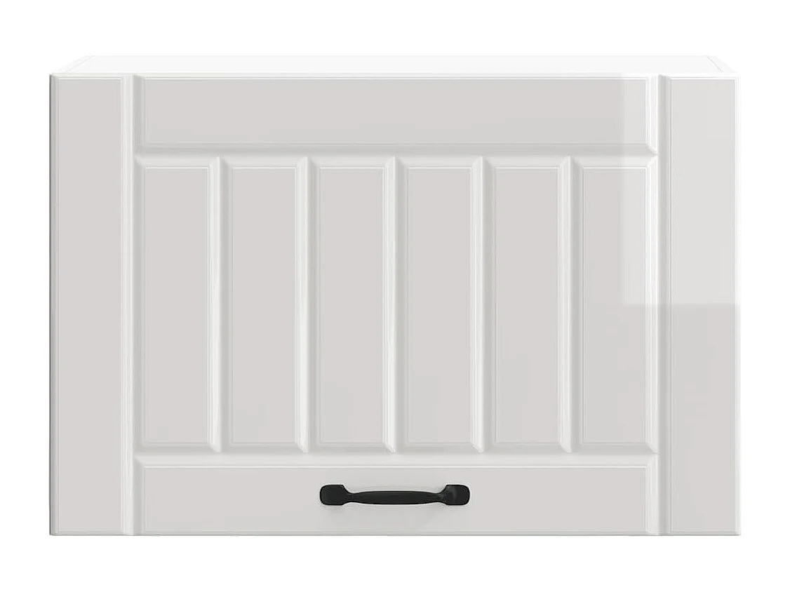 Armoire murale de cuisine Lucca blanc brillant bois ingénierie