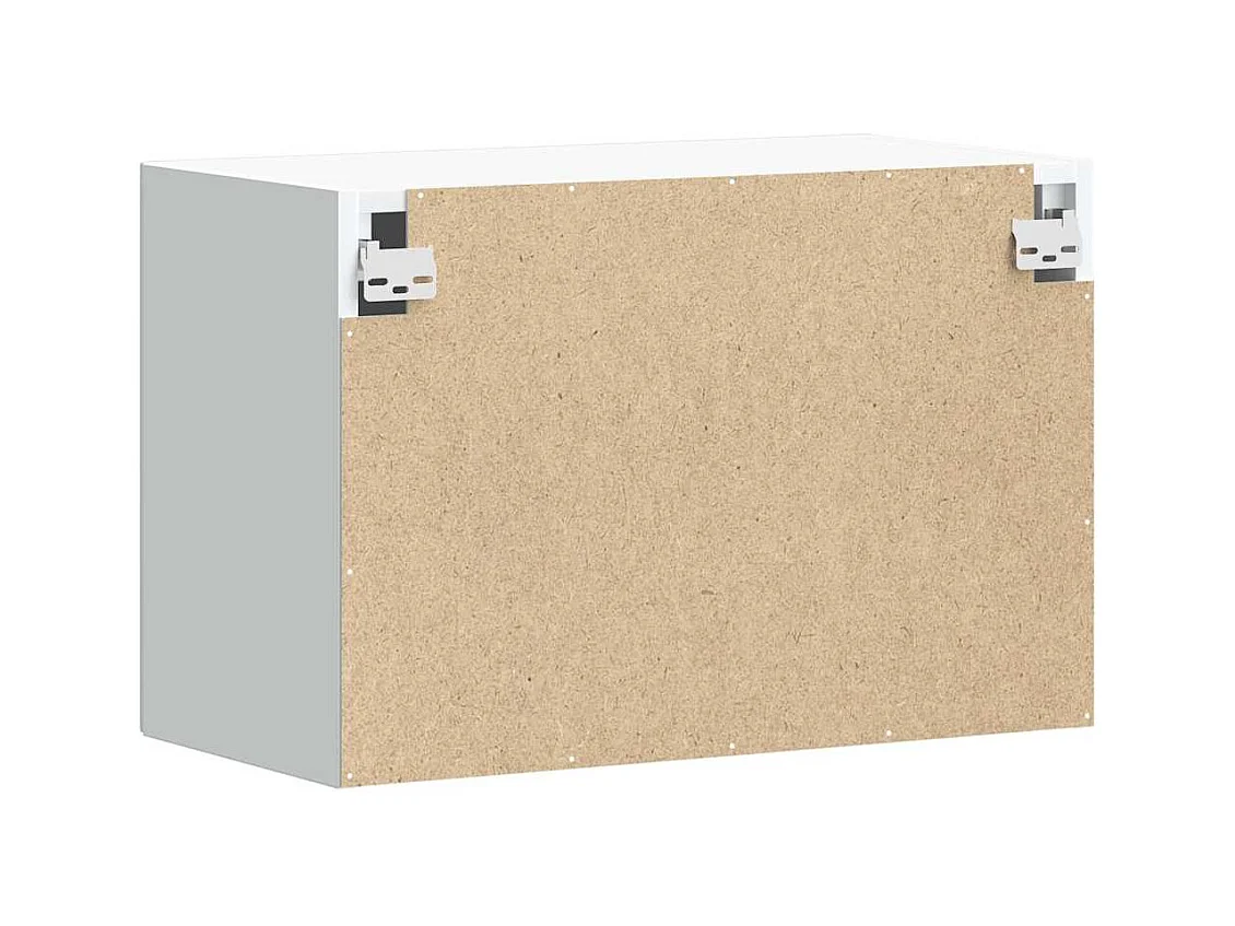 Armoire murale de cuisine Lucca blanc brillant bois ingénierie