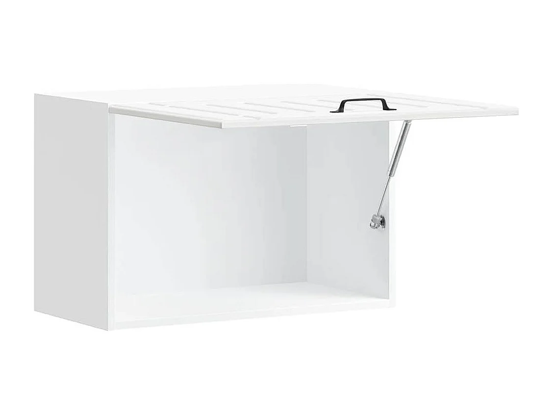 Armoire murale de cuisine Lucca blanc brillant bois ingénierie