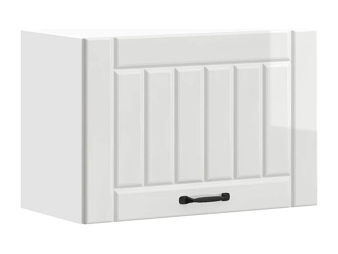 Armoire murale de cuisine Lucca blanc brillant bois ingénierie