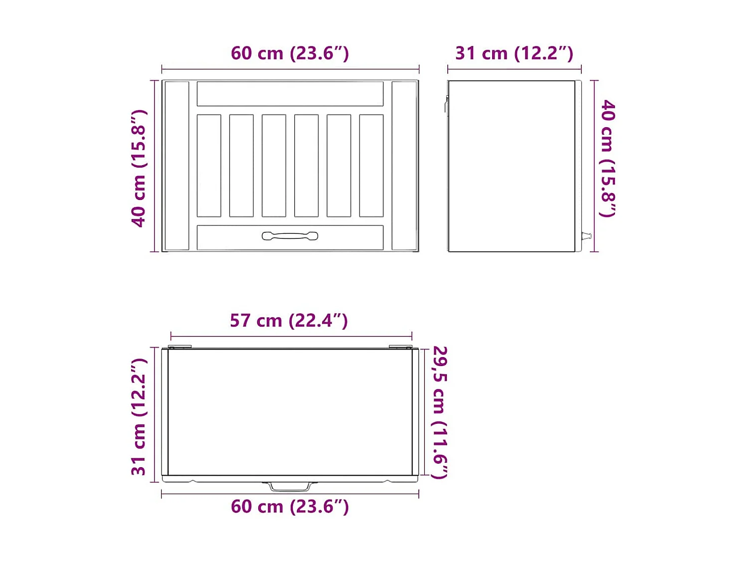 Armoire murale de cuisine Lucca blanc brillant bois ingénierie